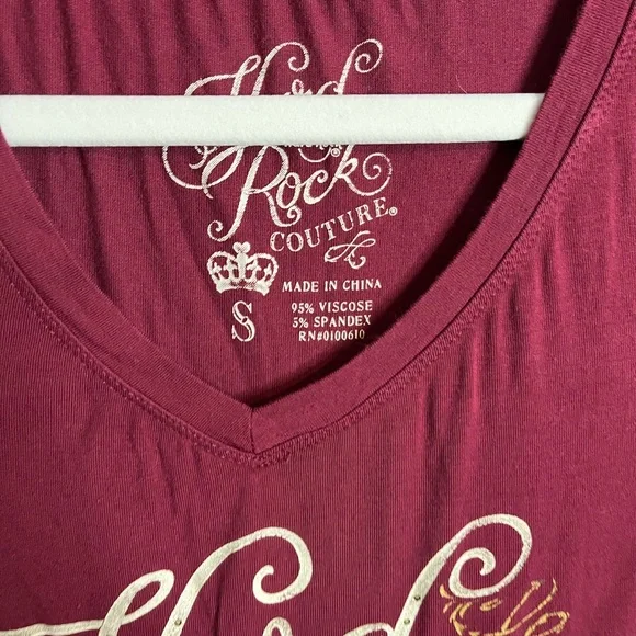 Hard Rock Orlando Cold Shoulder Graphic Tee Size Small - Picture 2 of 4